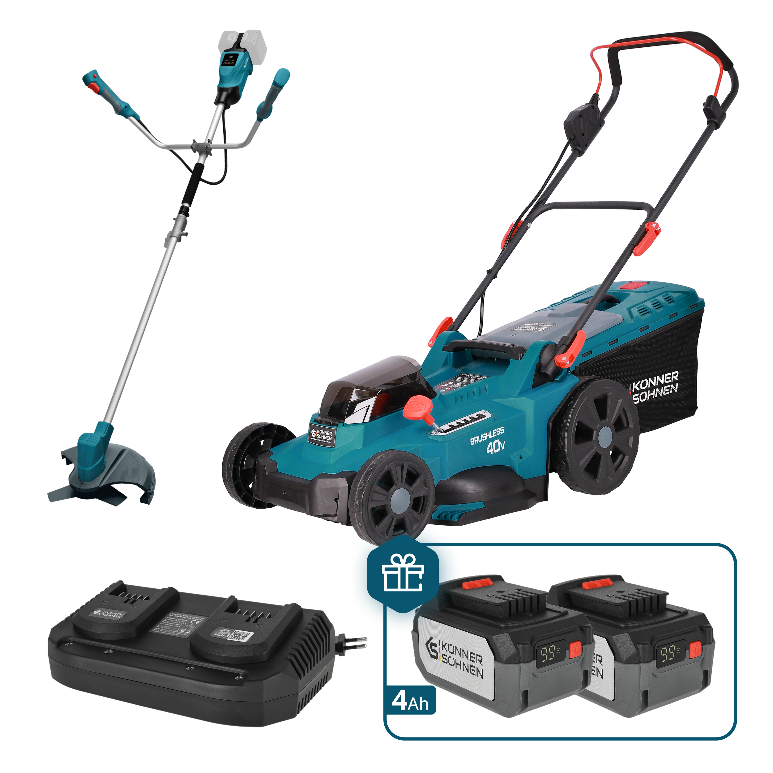 Pachet promoțional pentru îngrijirea gazonului KS 43LM-BCT40V-SET