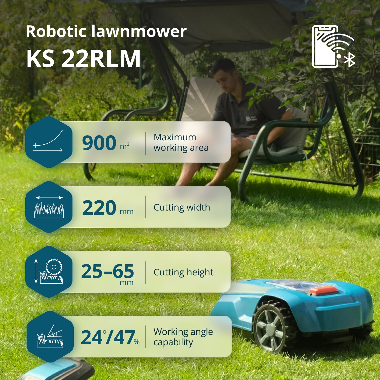 Mașină de tuns iarba robotizată KS 22RLM - Cumpărați online în