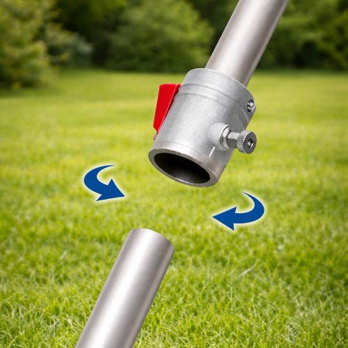 Bară pliabilă cu conector robust din aluminiu