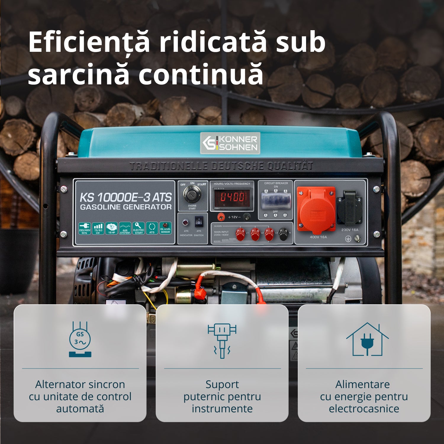 Generator pe benzina "Könner & Söhnen" KS 10000E-3 ATS