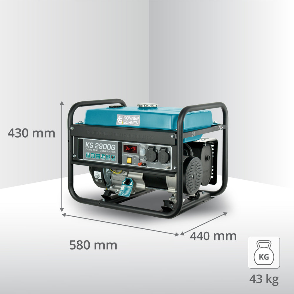 Generator pe gaz/benzina "Könner & Söhnen" KS 2900G