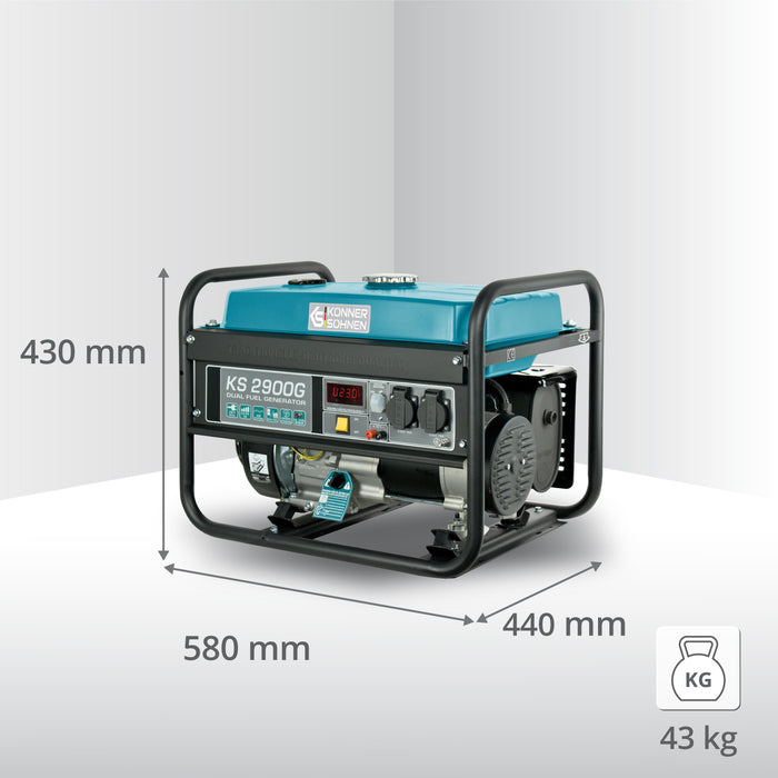 Generator pe gaz/benzina "Könner & Söhnen" KS 2900G