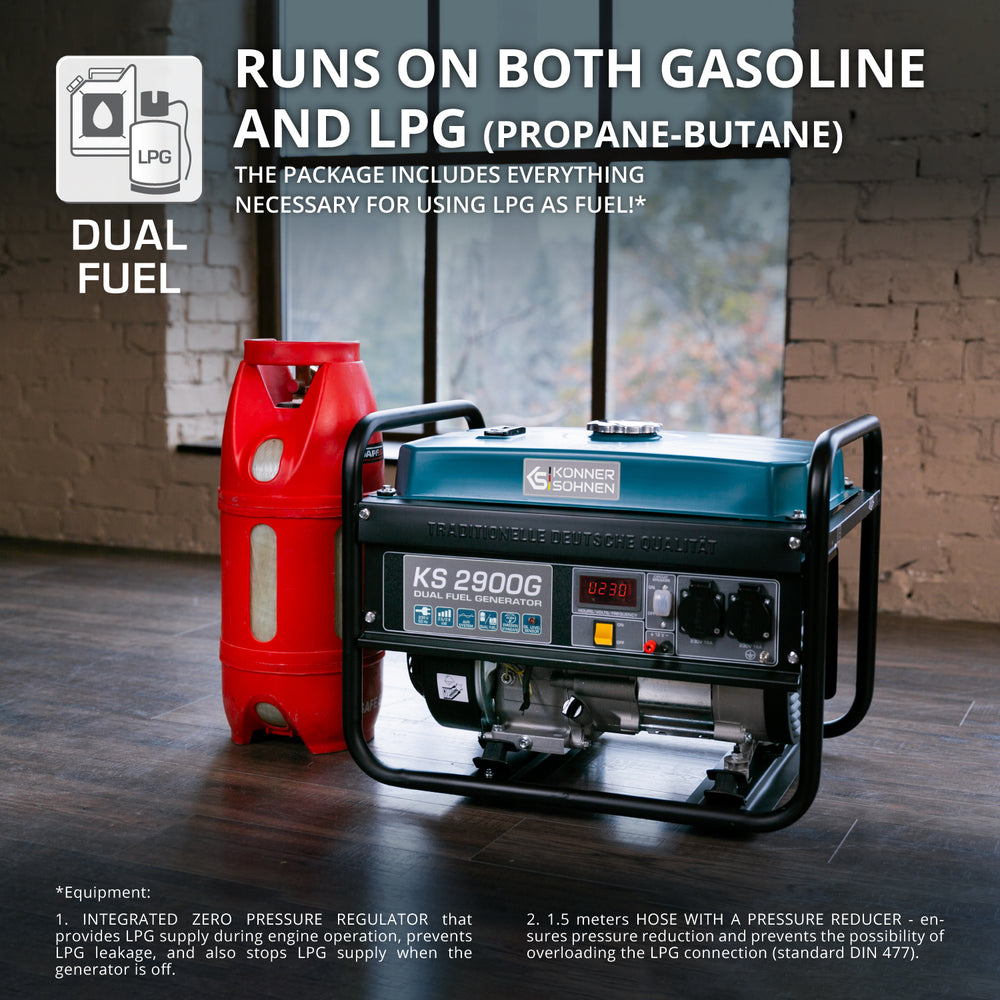 Generator pe gaz/benzina "Könner & Söhnen" KS 2900G