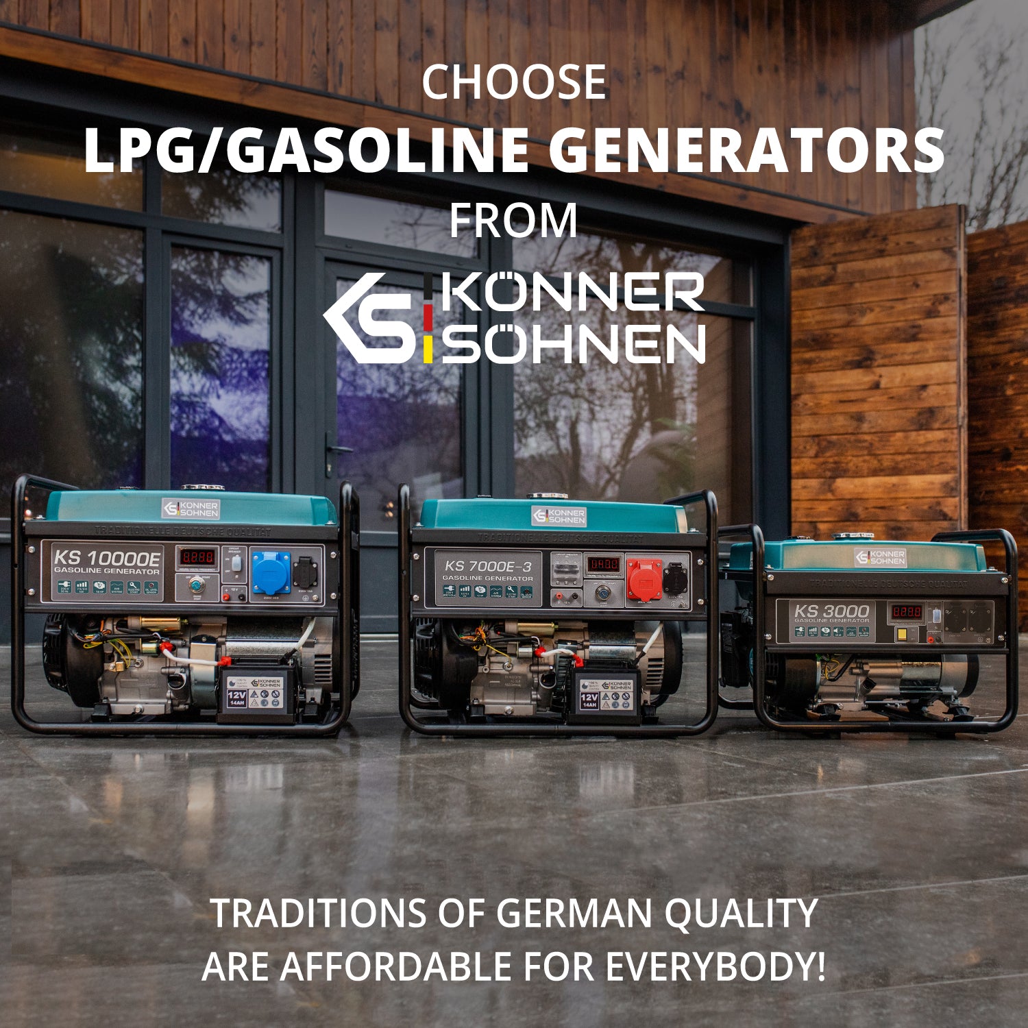 Generator pe gaz/benzina "Könner & Söhnen" KS 3000G
