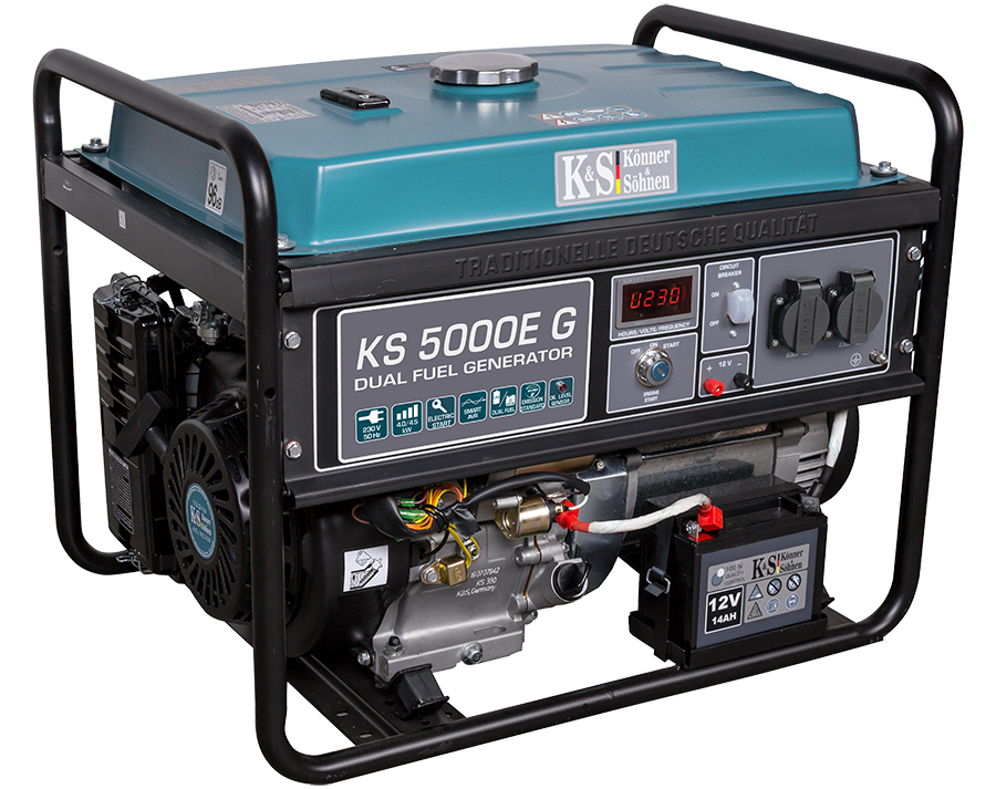 Generator pe gaz/benzina "Könner & Söhnen" KS 5000E G
