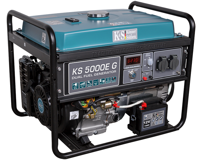 Generator pe gaz/benzina "Könner & Söhnen" KS 5000E G