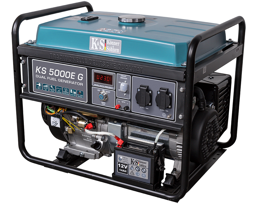 Generator pe gaz/benzina "Könner & Söhnen" KS 5000E G