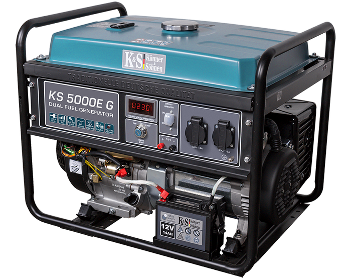 Generator pe gaz/benzina "Könner & Söhnen" KS 5000E G