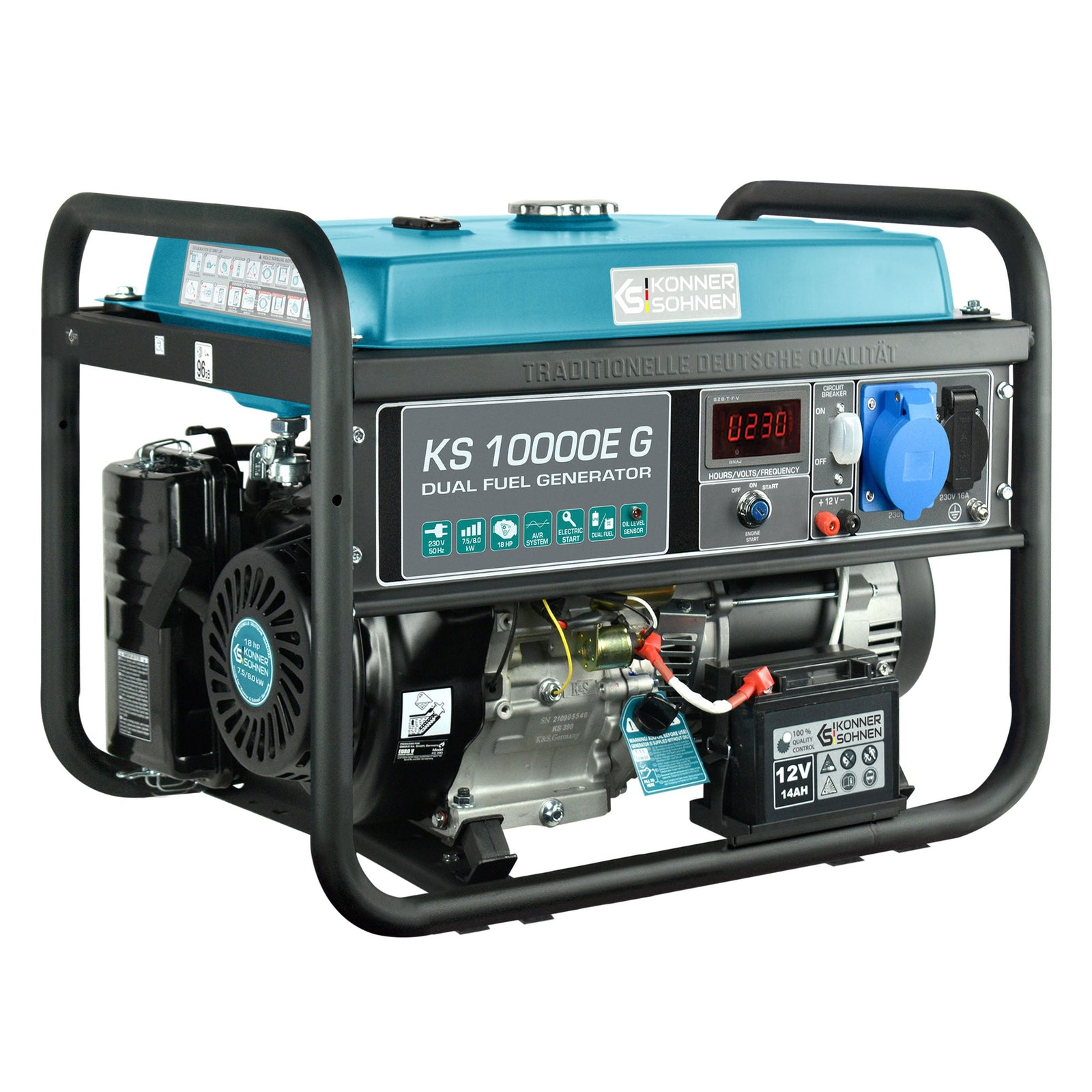 Generator pe gaz/benzina "Könner & Söhnen" KS 10000E G