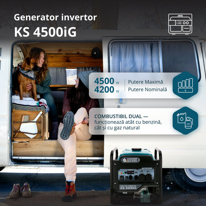 Инверторен генератор с двойно гориво KS 4500iG