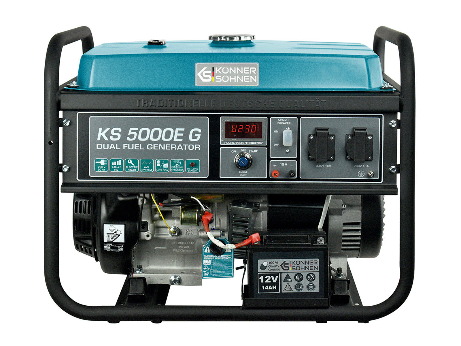 Generator pe gaz/benzina "Könner & Söhnen" KS 5000E G