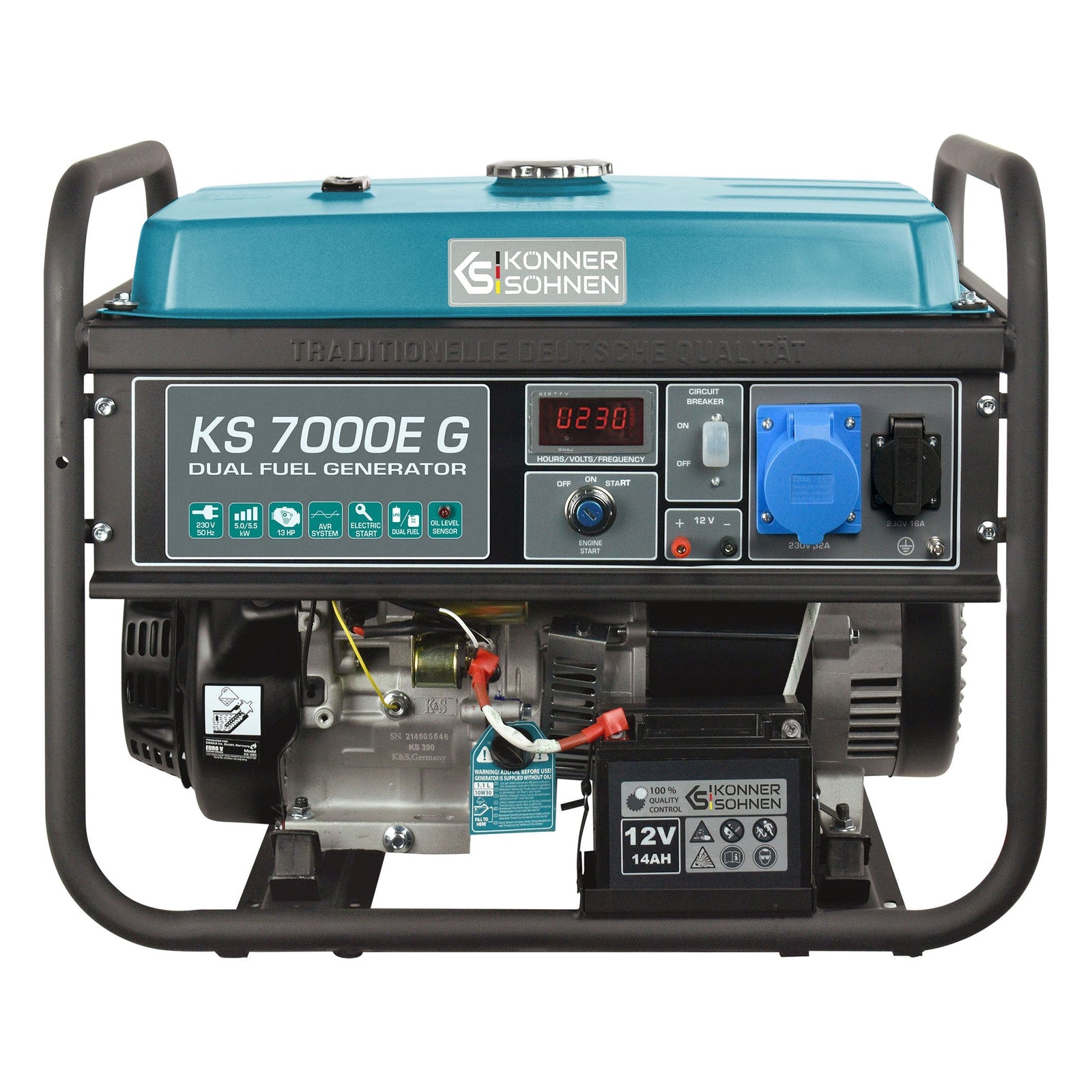 Generator pe gaz/benzina "Könner & Söhnen" KS 7000E G