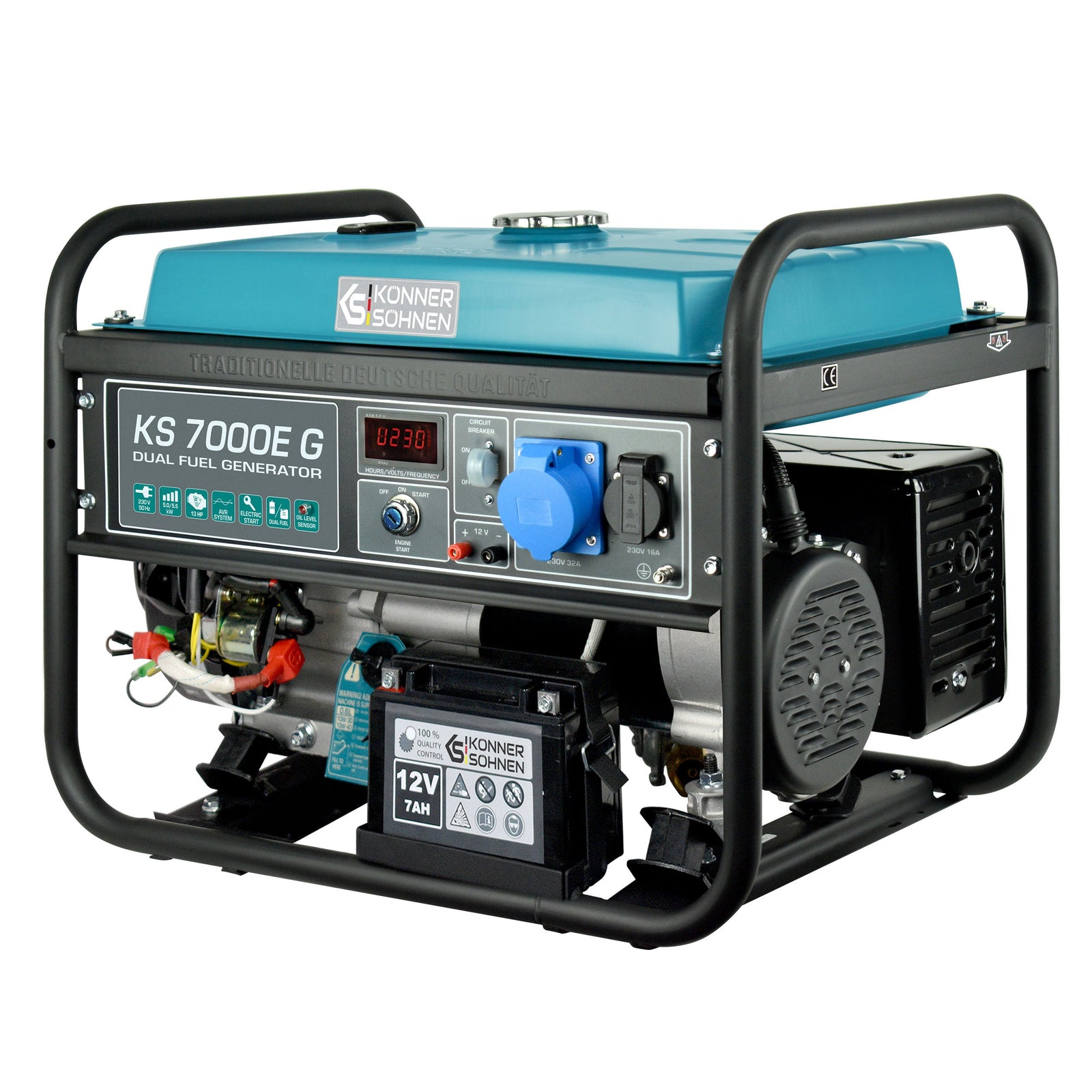 Generator pe gaz/benzina "Könner & Söhnen" KS 7000E G