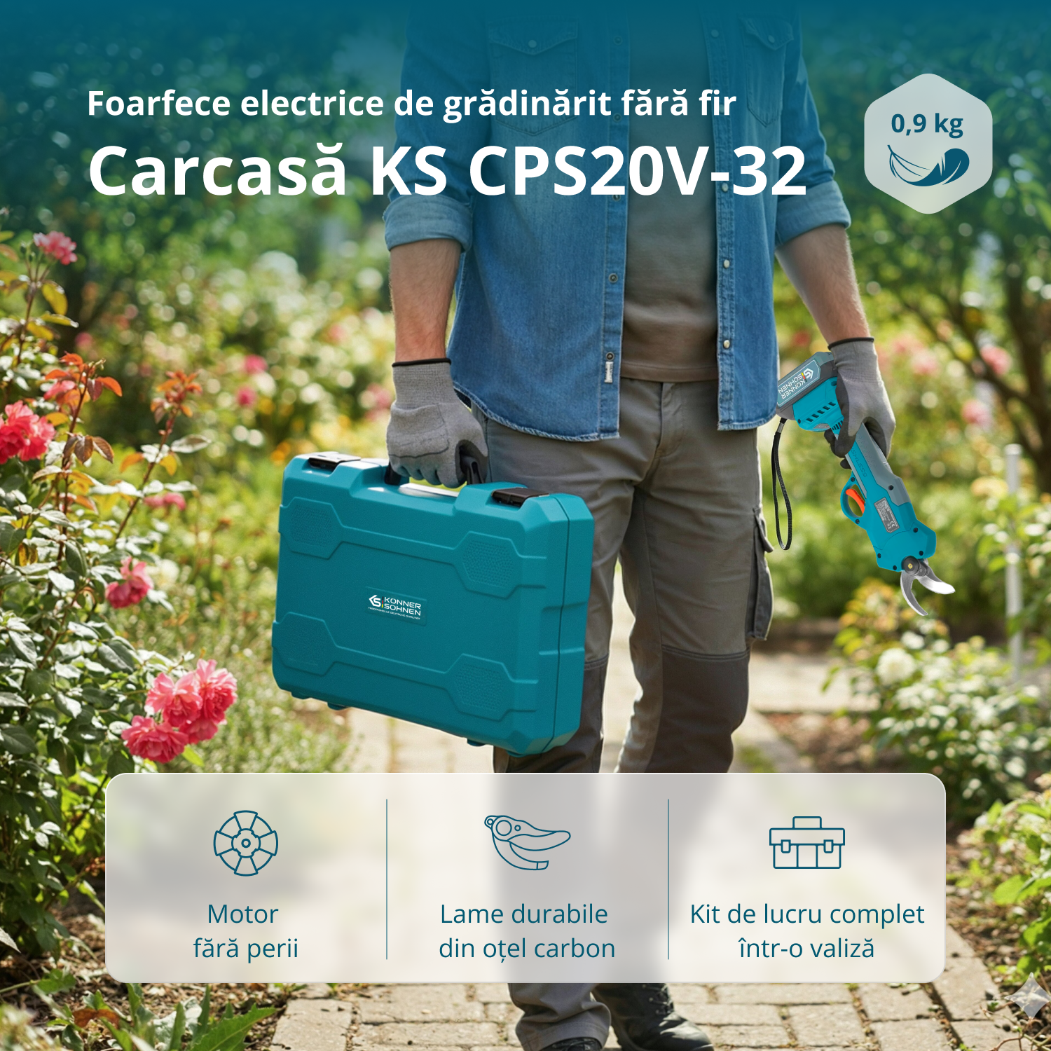 Foarfecă de grădină fără fir KS CPS20V-32 Case