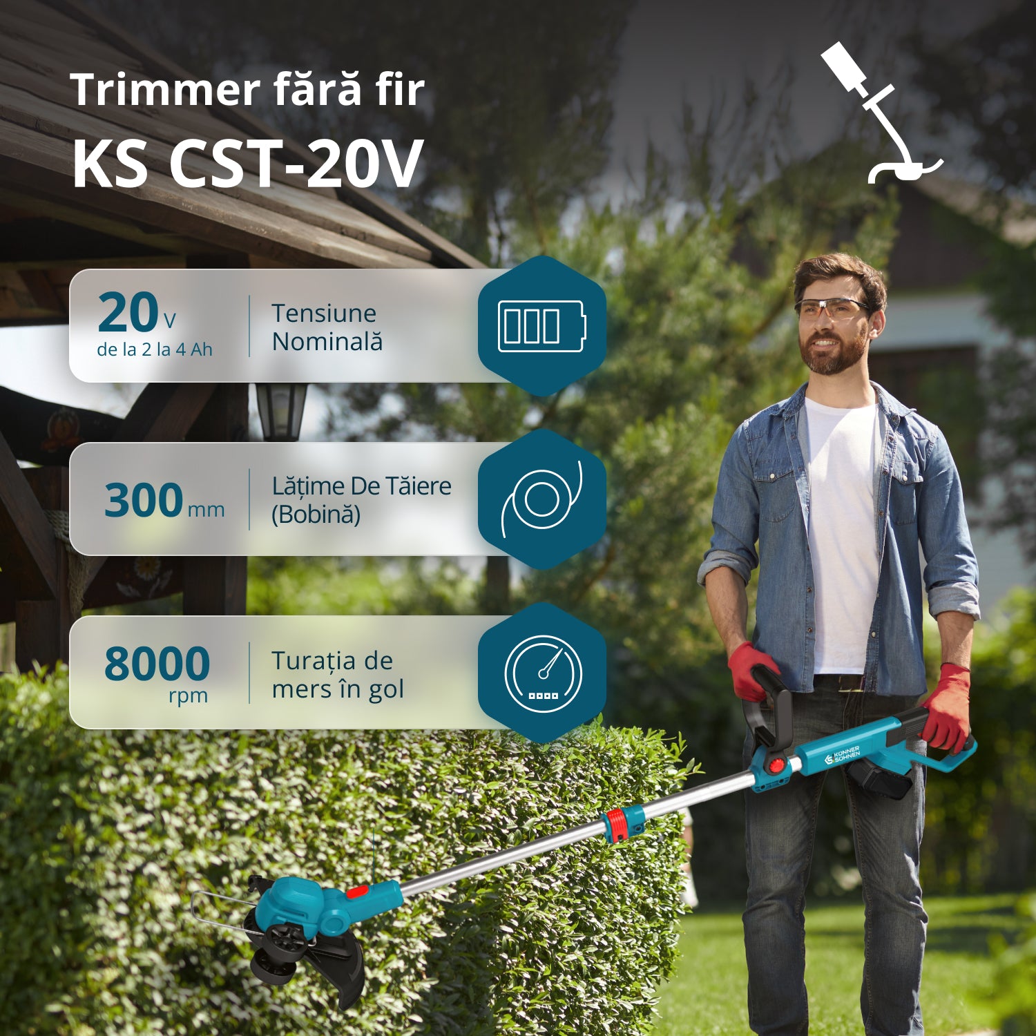 Trimmer cu acumulator KS CST-20V