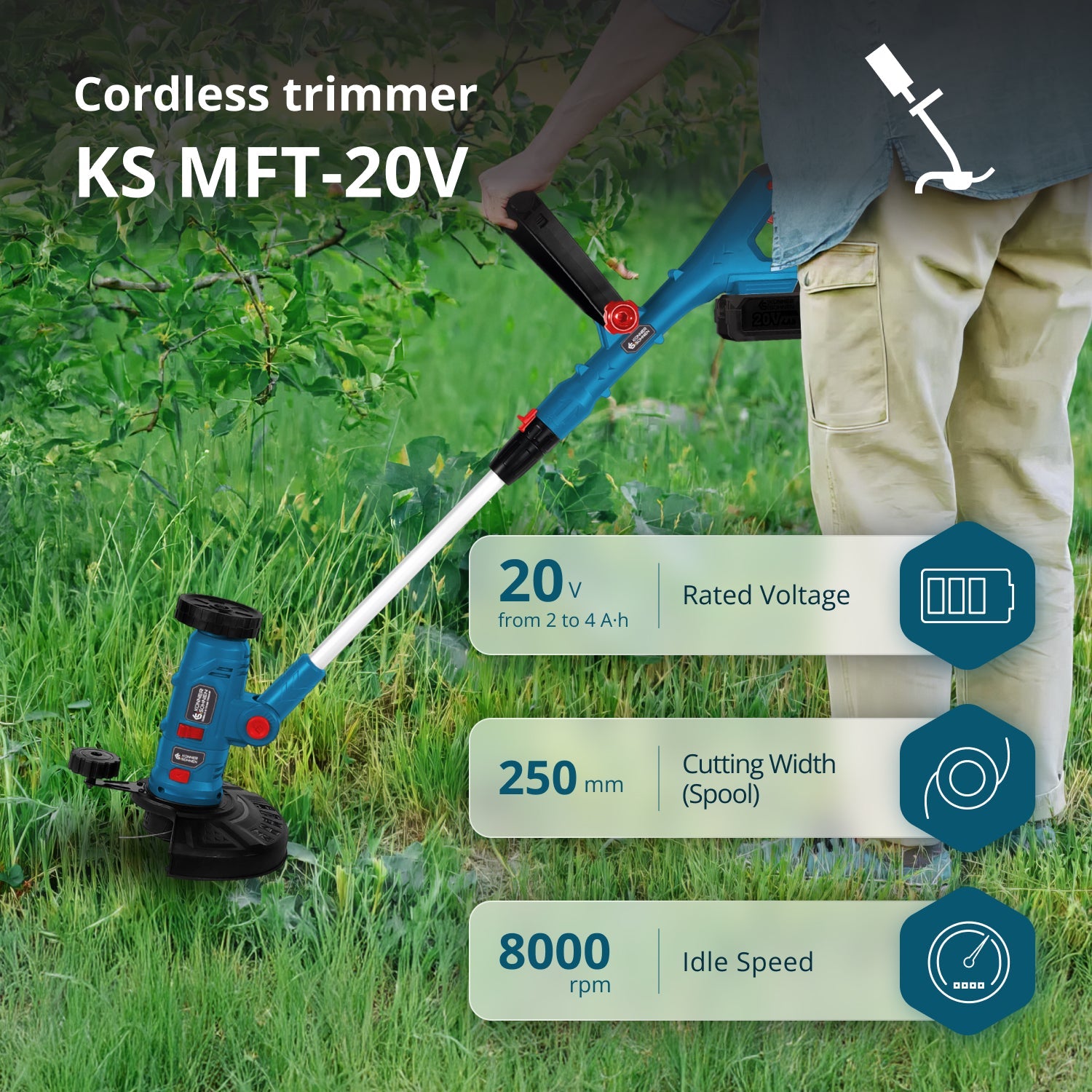 Cordless Multi-Functional Trimmer KS MFT-20V