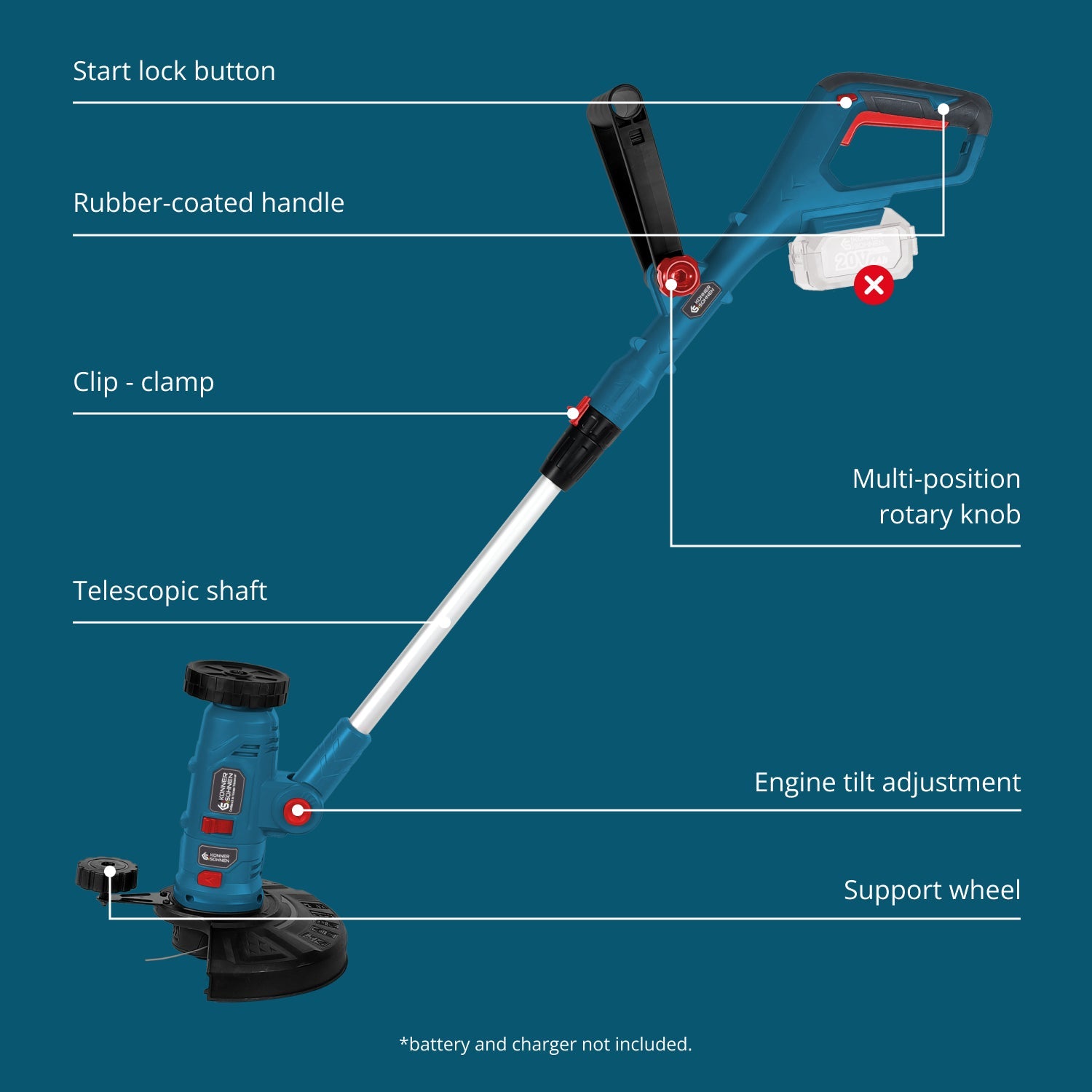 Cordless Multi-Functional Trimmer KS MFT-20V