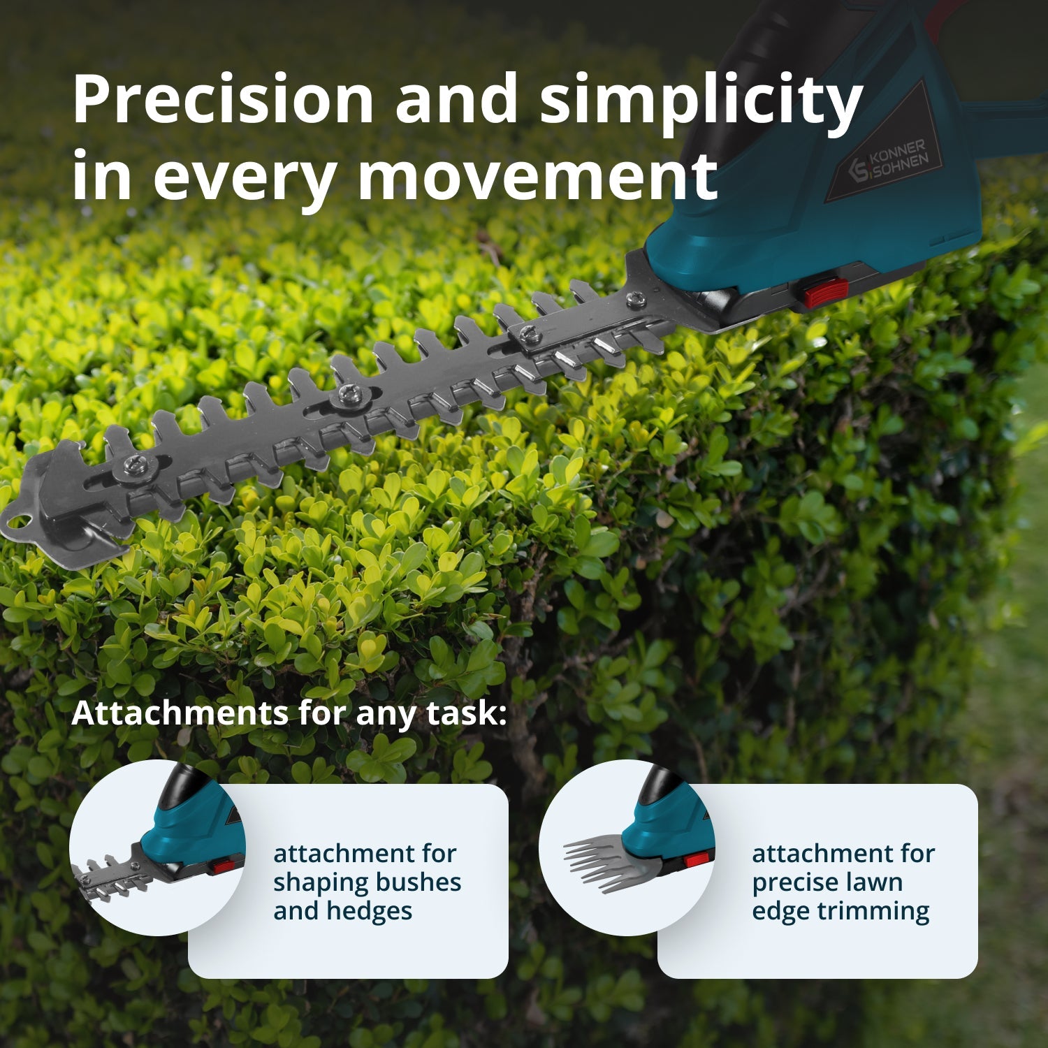Cordless 2 in 1 Grass Shear and Hedge Trimmer KS SHT-20V
