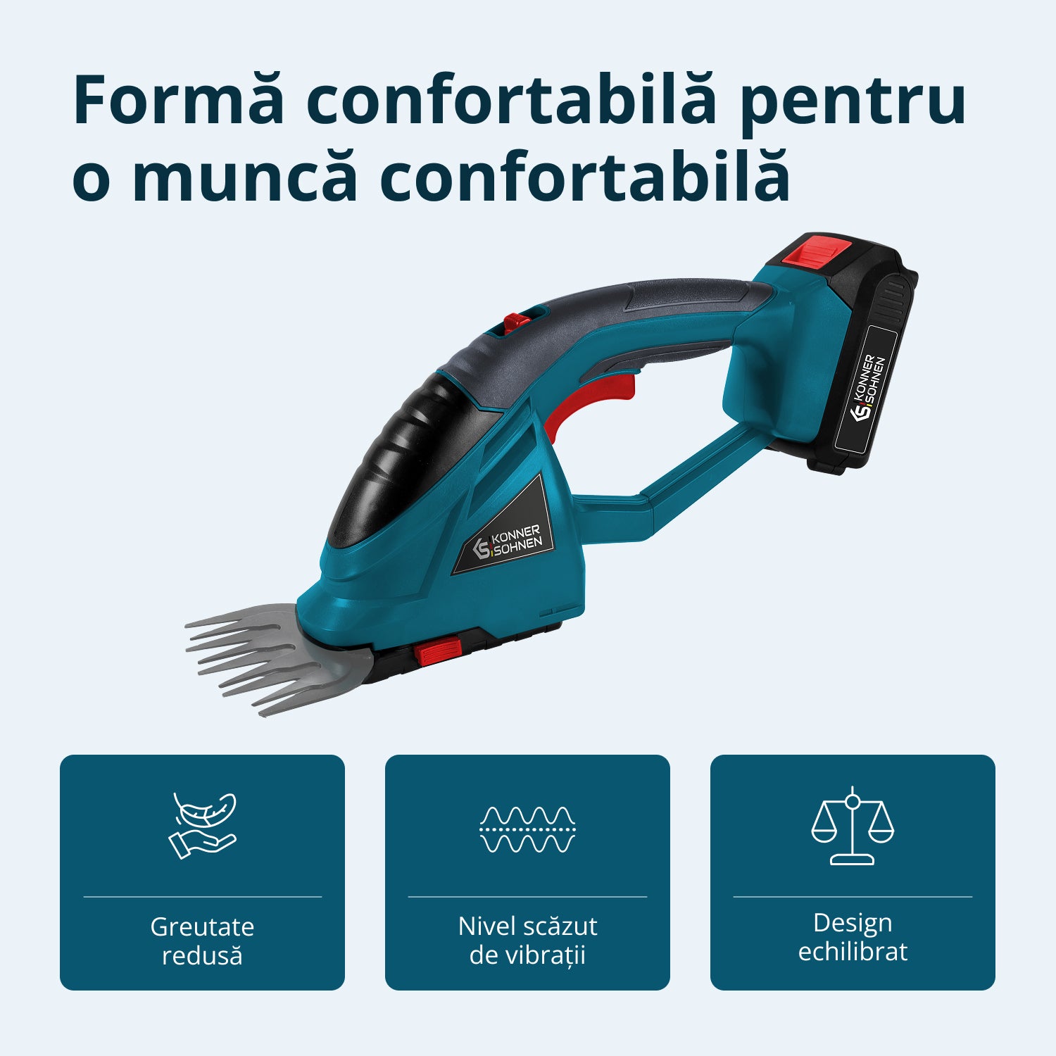 Foarfecă 2 în 1 pentru iarbã si gard viu cu acumulator KS SHT-20V