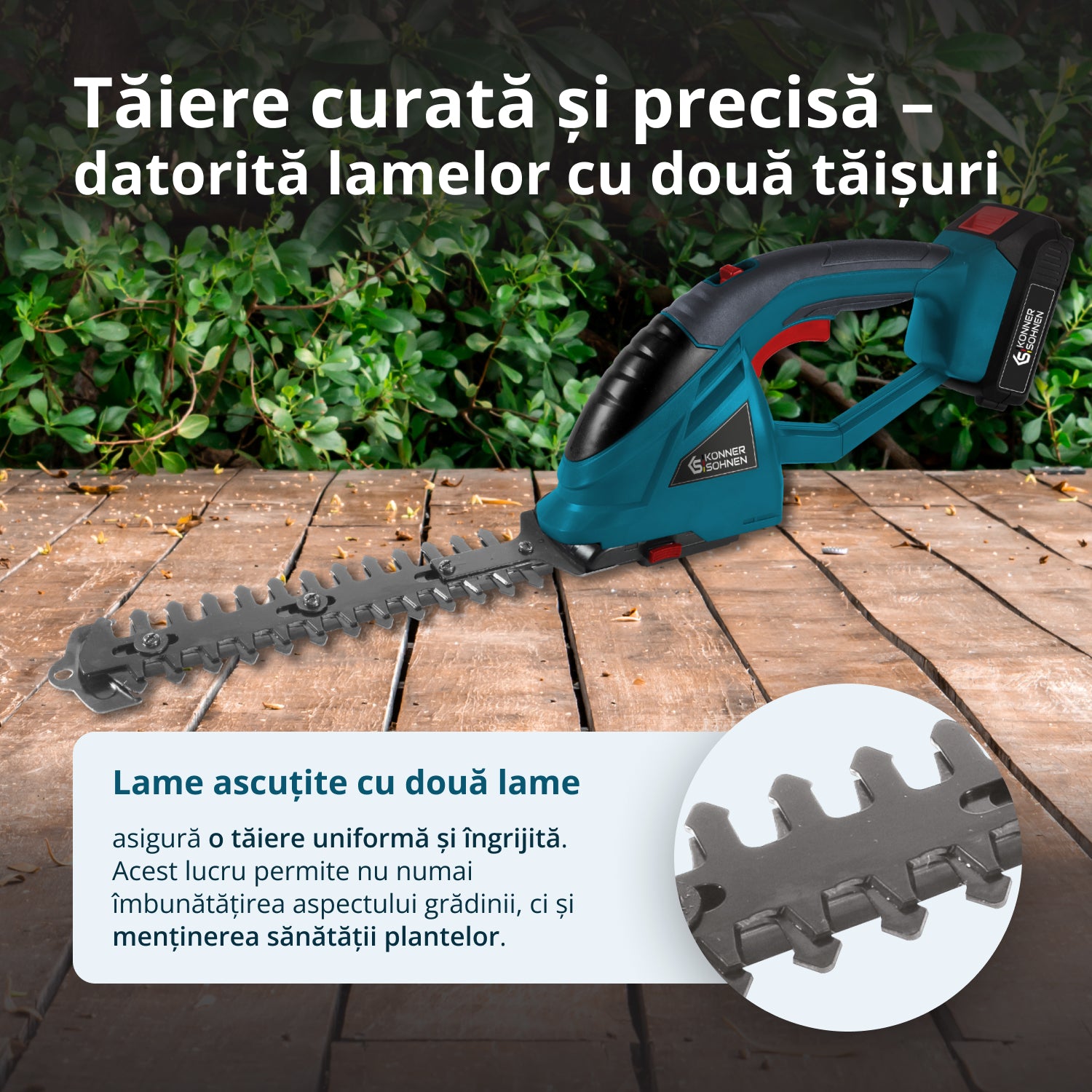Foarfecă 2 în 1 pentru iarbã si gard viu cu acumulator KS SHT-20V