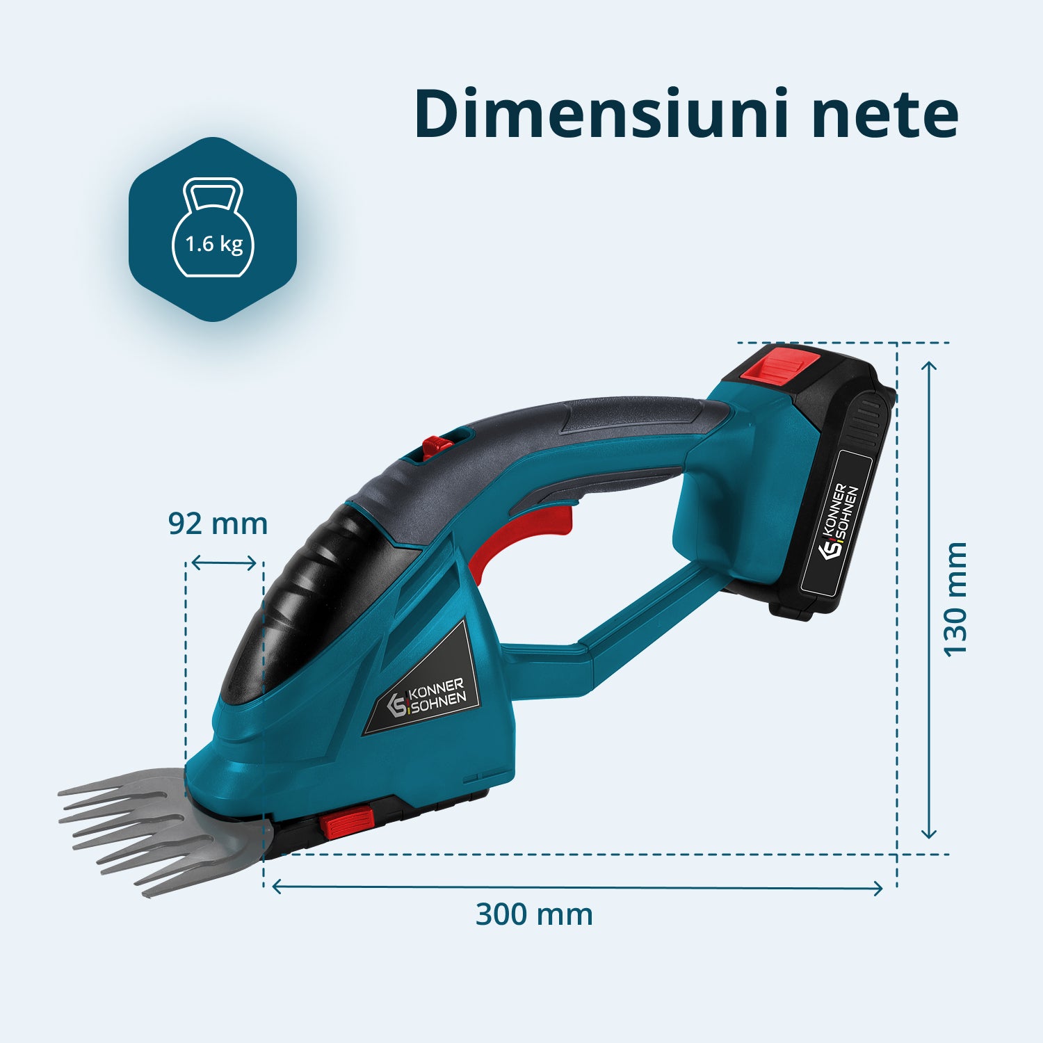 Foarfecă 2 în 1 pentru iarbã si gard viu cu acumulator KS SHT-20V