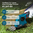 Cordless 2 in 1 Grass Shear and Hedge Trimmer KS SHT-8V thumbnail