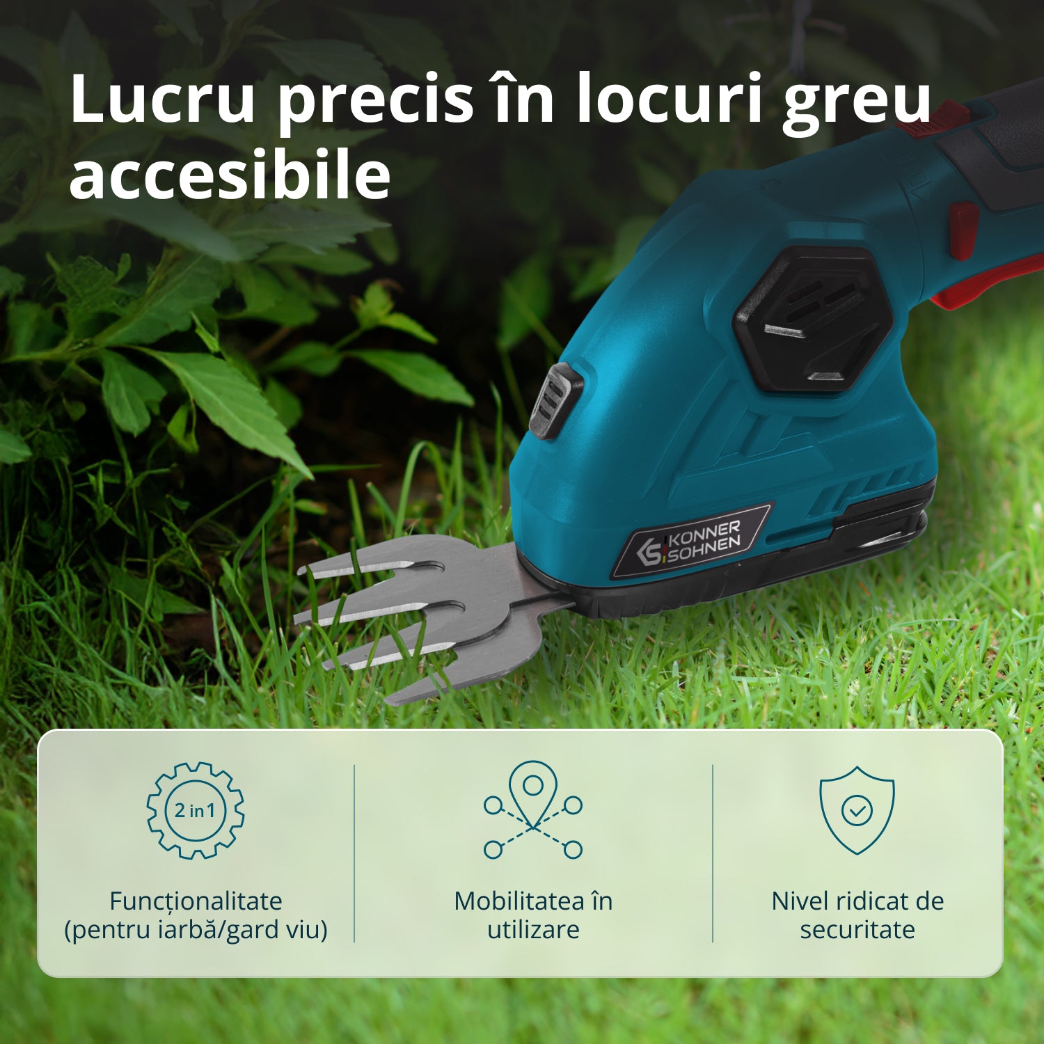 Foarfecă cu acumulator pentru tuns iarbă și gard viu KS SHT-8V