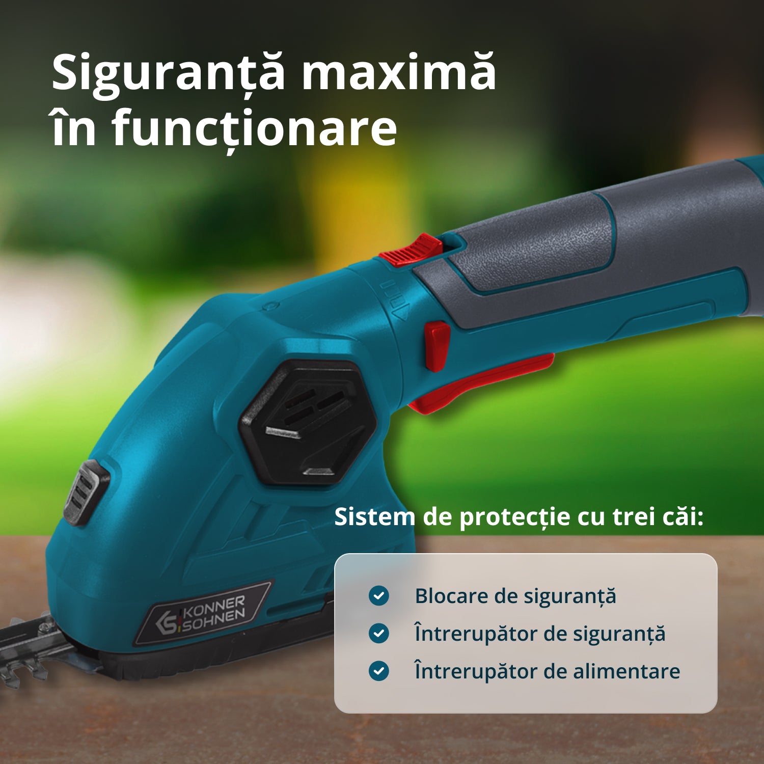 Foarfecă cu acumulator pentru tuns iarbă și gard viu KS SHT-8V