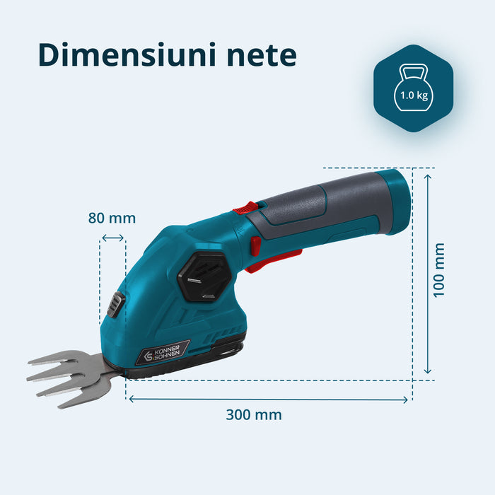 Foarfecă 2 în 1 pentru iarbă și gard viu cu stâlp de extensie telescopic KS SHT-8V + Extension Pole