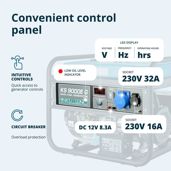 LPG/Gasoline Generator "Könner & Söhnen" KS 9000E G