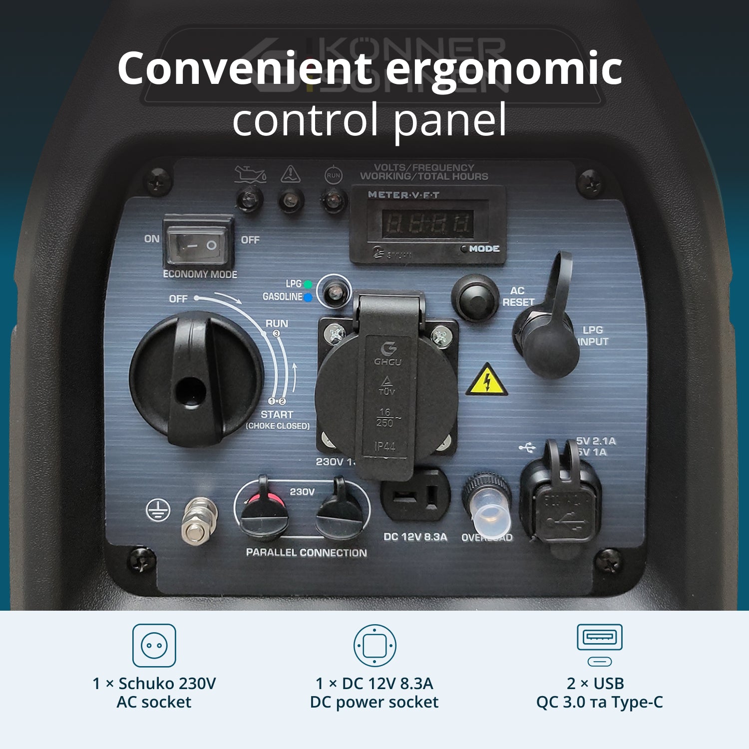 LPG/gasoline inverter generator KS 3100iG S