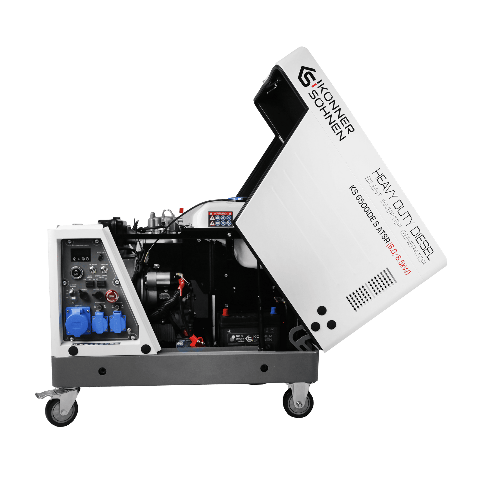 Generator invertor diesel în carcasă insonorizată KS 6500iDE S ATSR