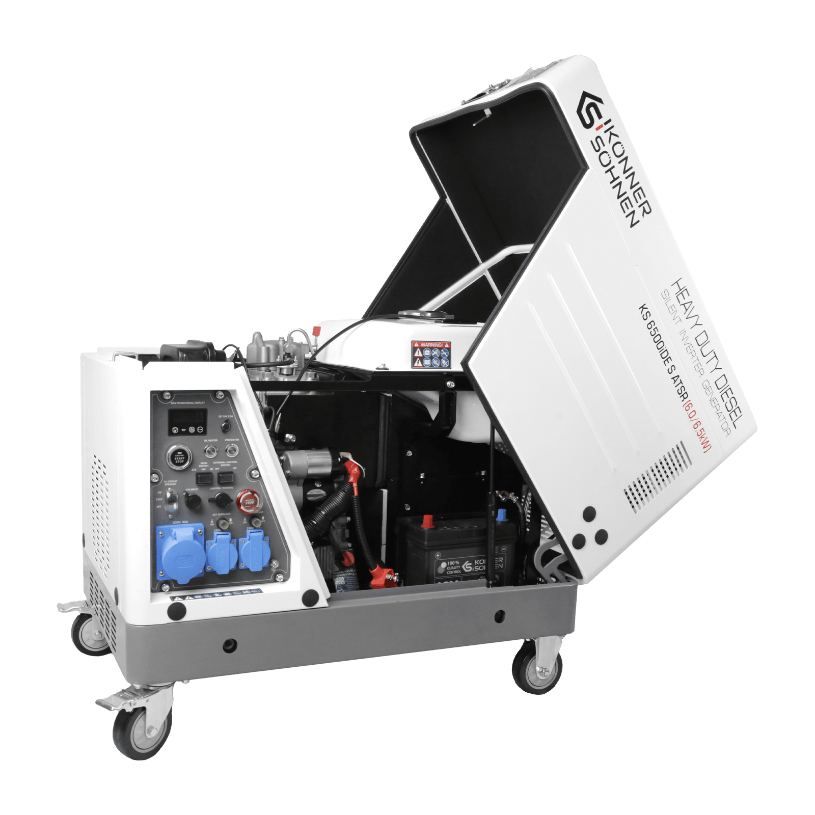 Generator invertor diesel în carcasă insonorizată KS 6500iDE S ATSR