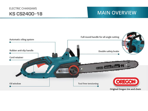 Fierăstrău electric cu lanț KS CS2400-18