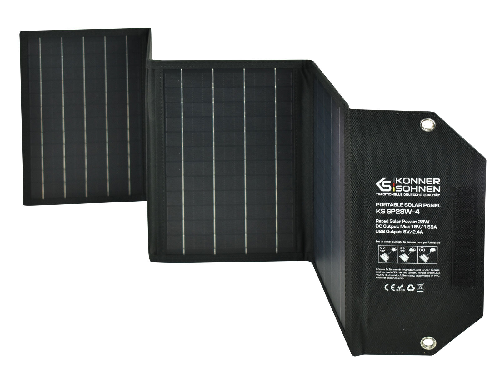 Hordozható napelem KS SP28W-4