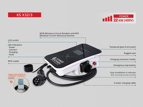 Elektromos jármű töltőállomás KS X32/3