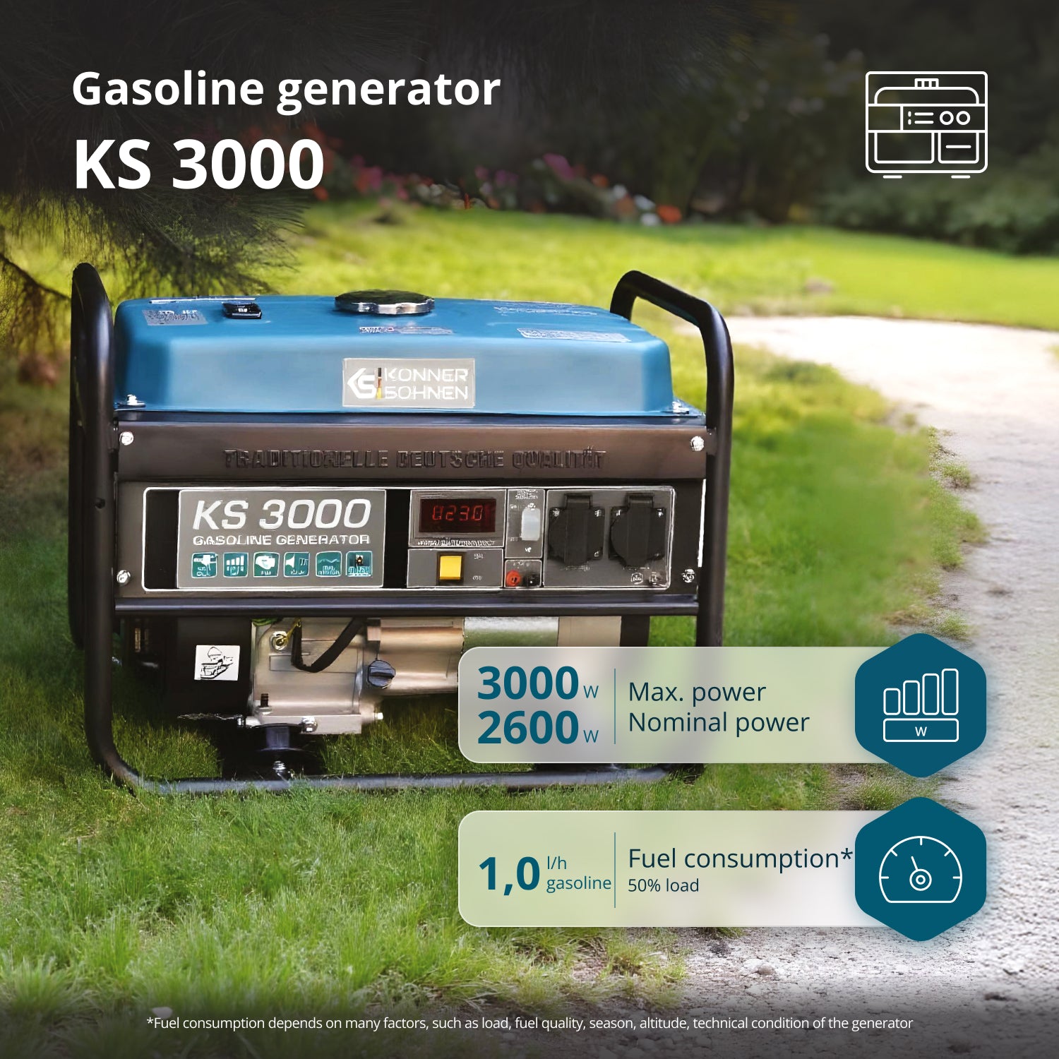 Gasoline generator "Könner & Söhnen" KS 3000