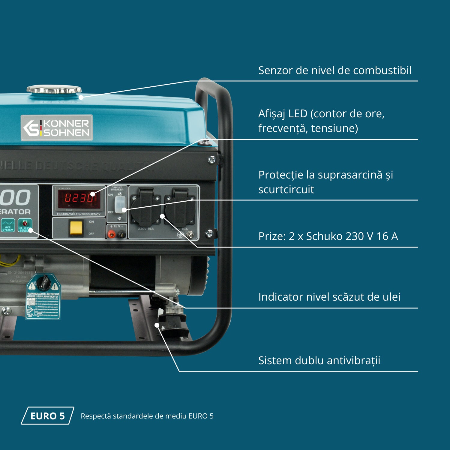 Benzingenerátor „Könner & Söhnen” KS 3000