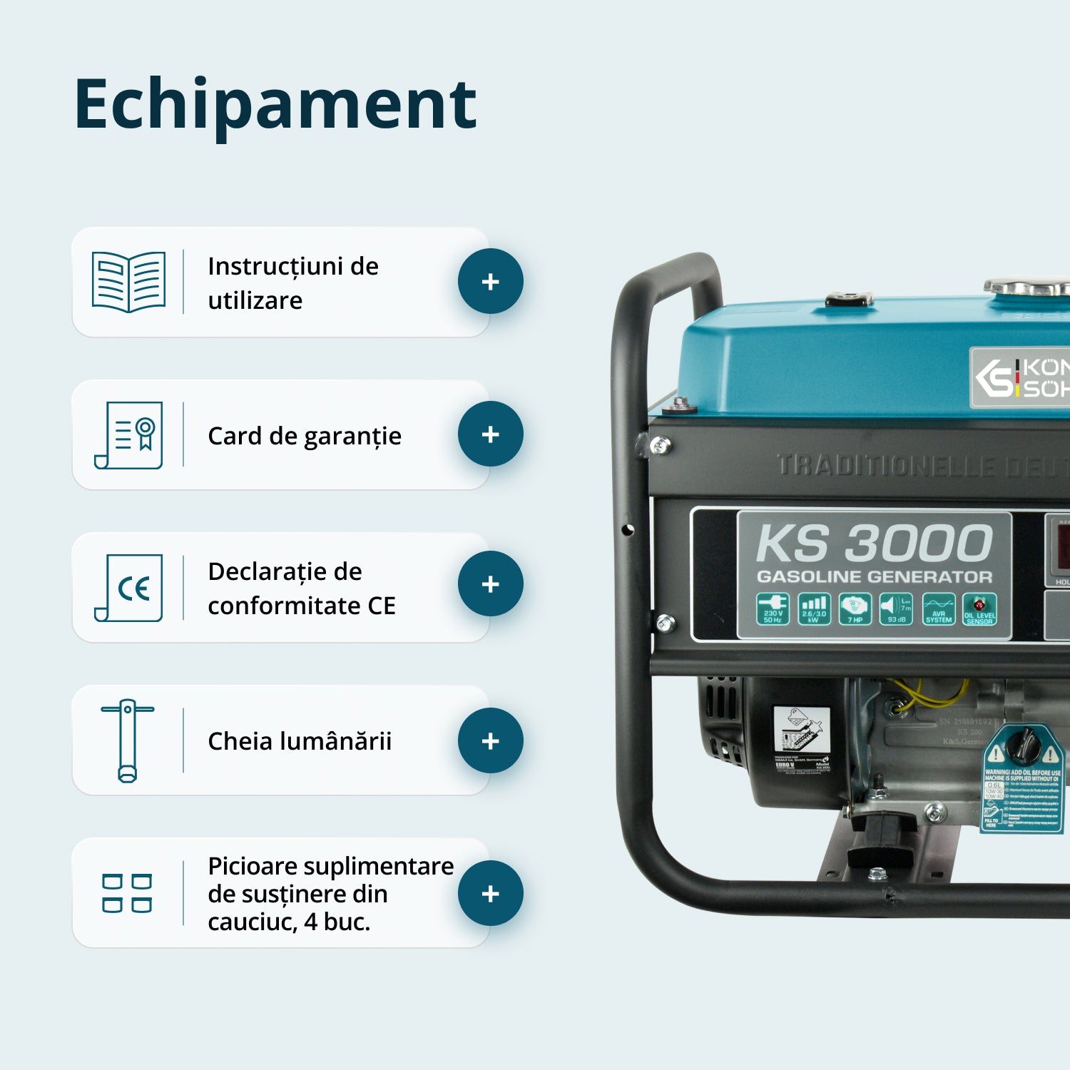 Benzingenerátor „Könner & Söhnen” KS 3000