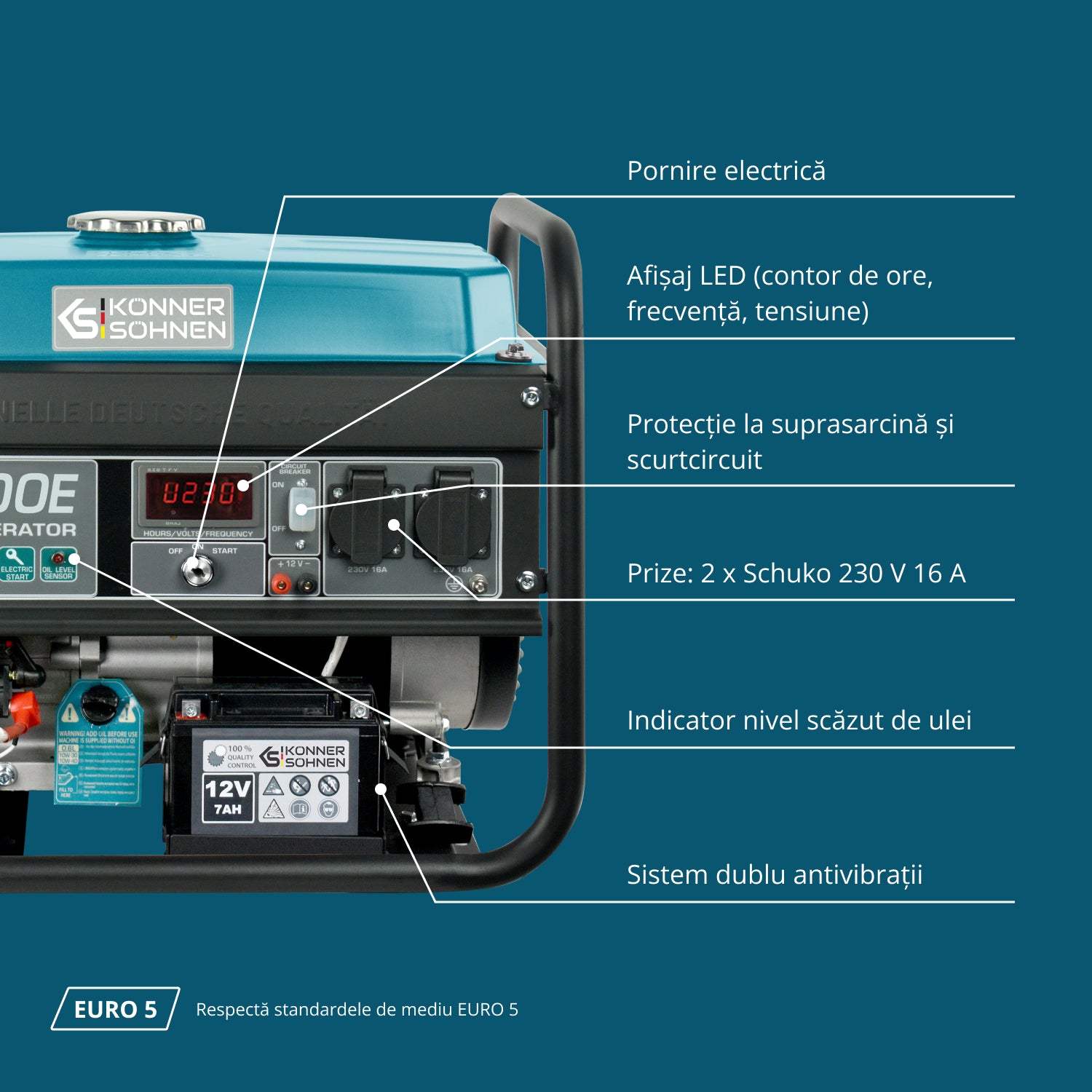 Benzingenerátor „Könner & Söhnen” KS 3000E