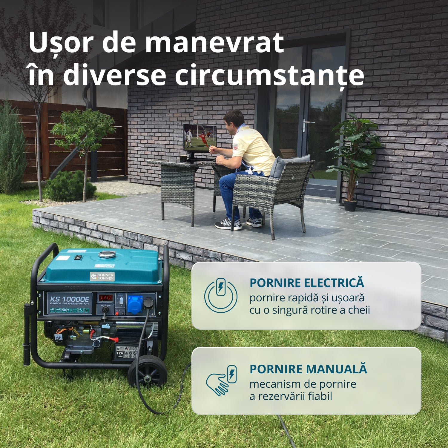 Benzingenerátor „Könner & Söhnen” KS 10000E