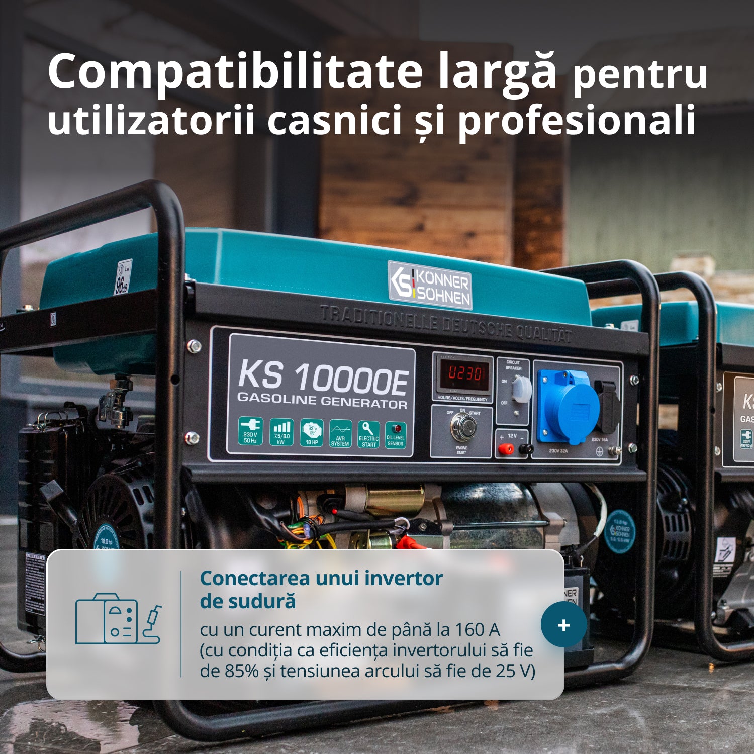 Benzingenerátor „Könner & Söhnen” KS 10000E