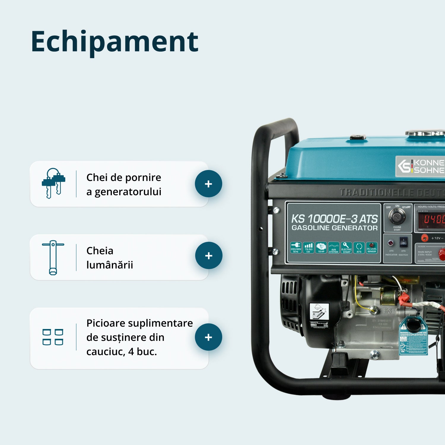 Benzingenerátor „Könner & Söhnen” KS 10000E-3 ATS