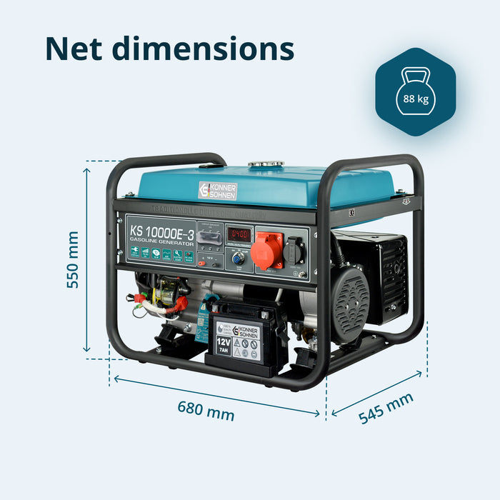 Gasoline generator "Könner & Söhnen" KS 10000E-3