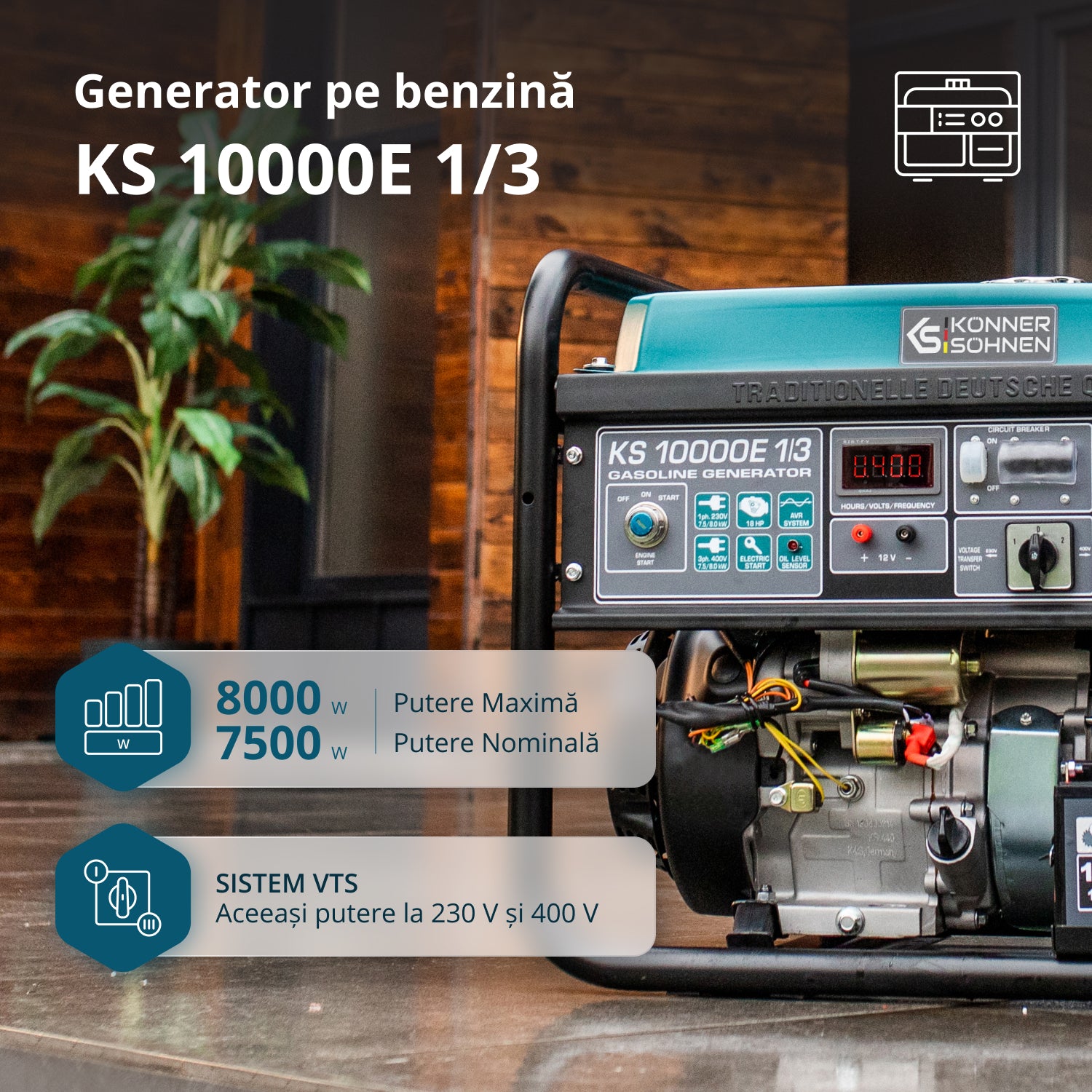 Generator pe benzina "Könner & Söhnen" KS 10000E 1/3