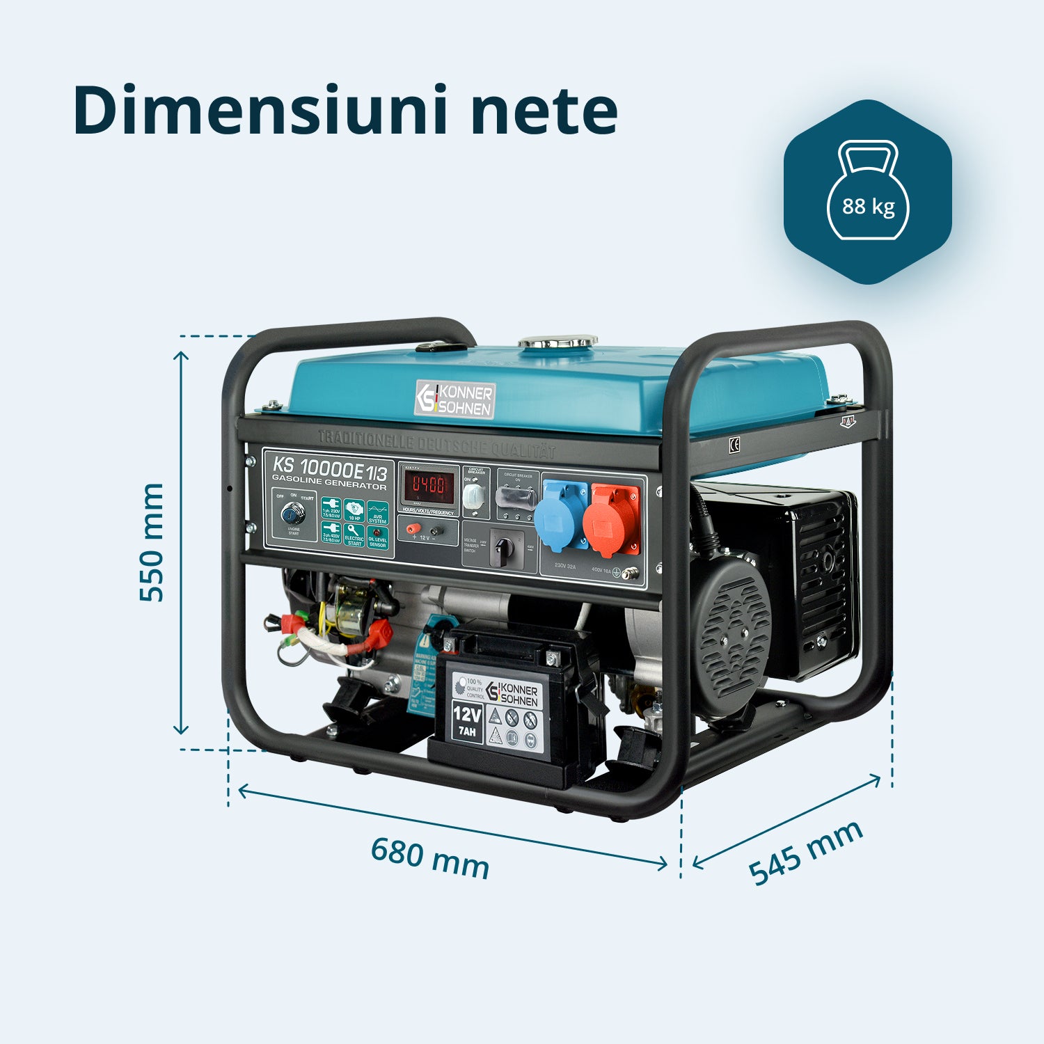 Generator pe benzina "Könner & Söhnen" KS 10000E 1/3