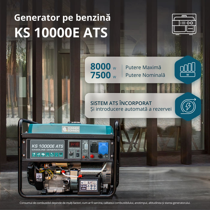 Generator pe benzina "Könner & Söhnen" KS 10000E ATS