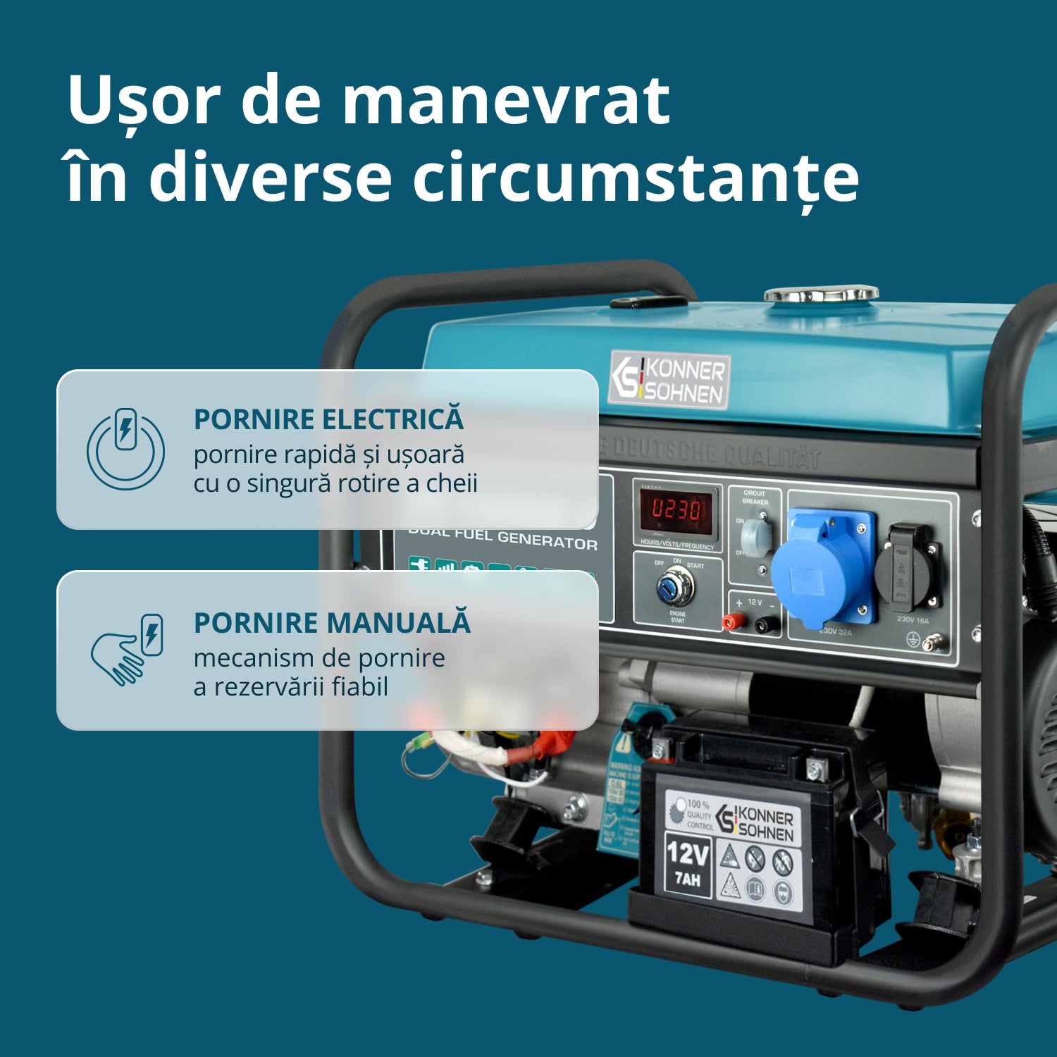 LPG/Benzin Generátor "Könner & Söhnen" KS 10000E G