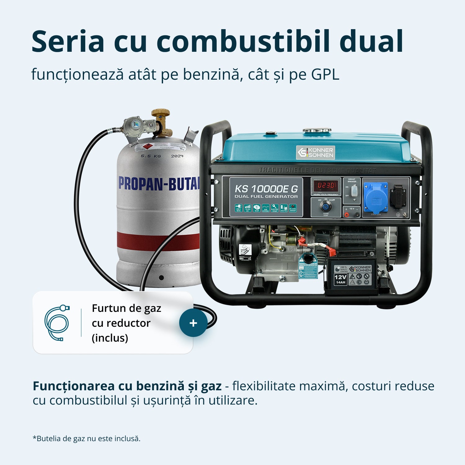 LPG/Benzin Generátor "Könner & Söhnen" KS 10000E G