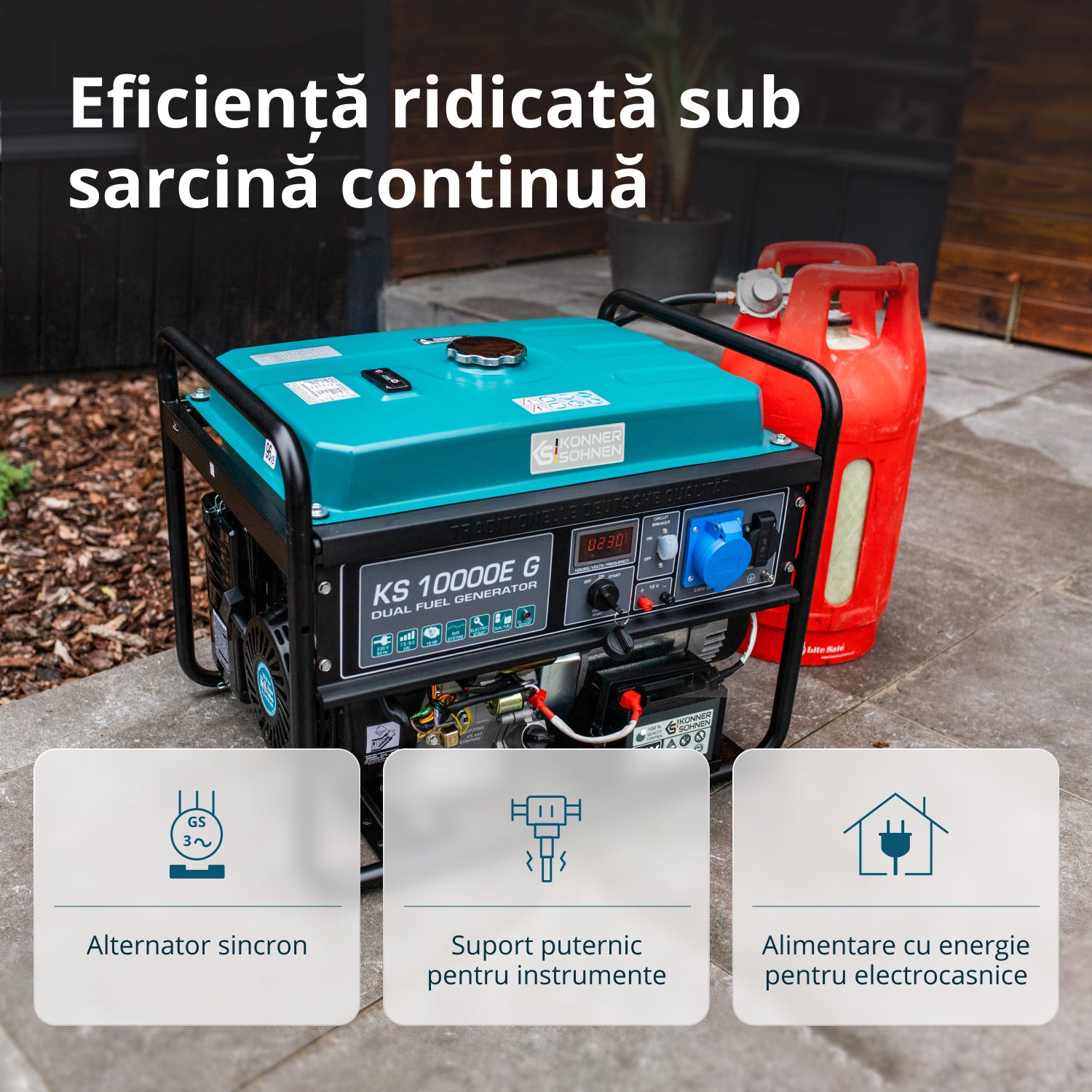 LPG/Benzin Generátor "Könner & Söhnen" KS 10000E G